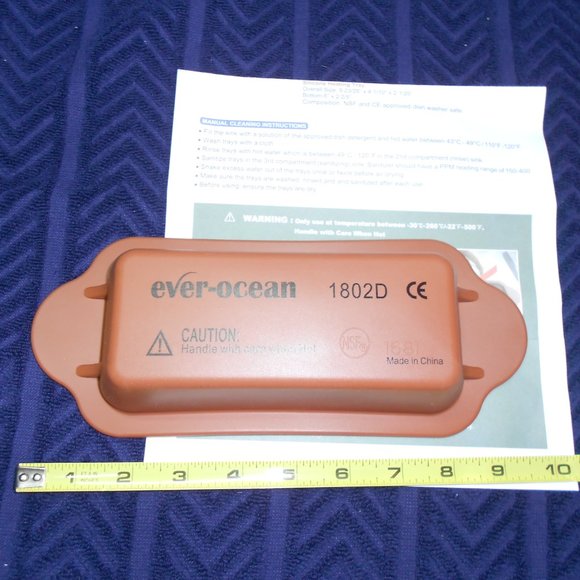 12 Ever Ocean Silicone Heating Tray new Loaf Pan new - Picture 2 of 5